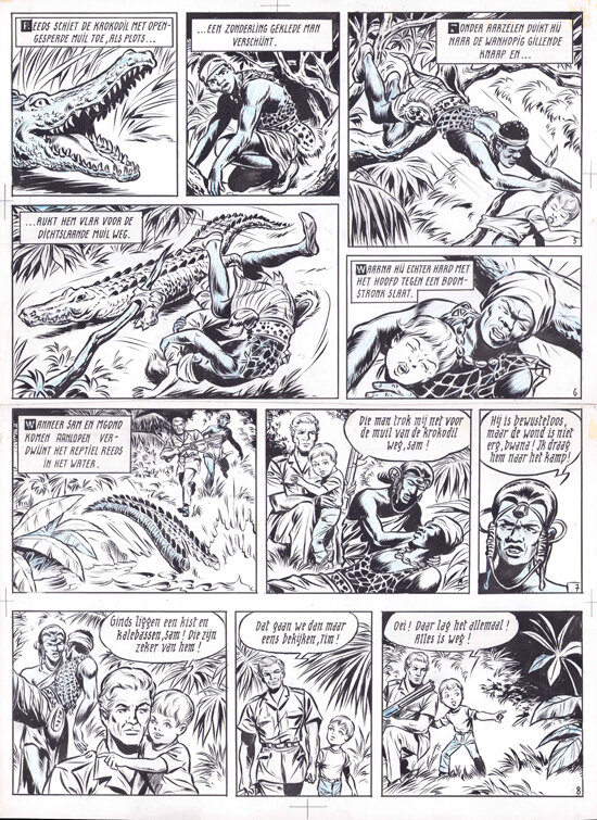 Karel Biddeloo | 1971 | Safari 9 De slangendanser - Planche originale