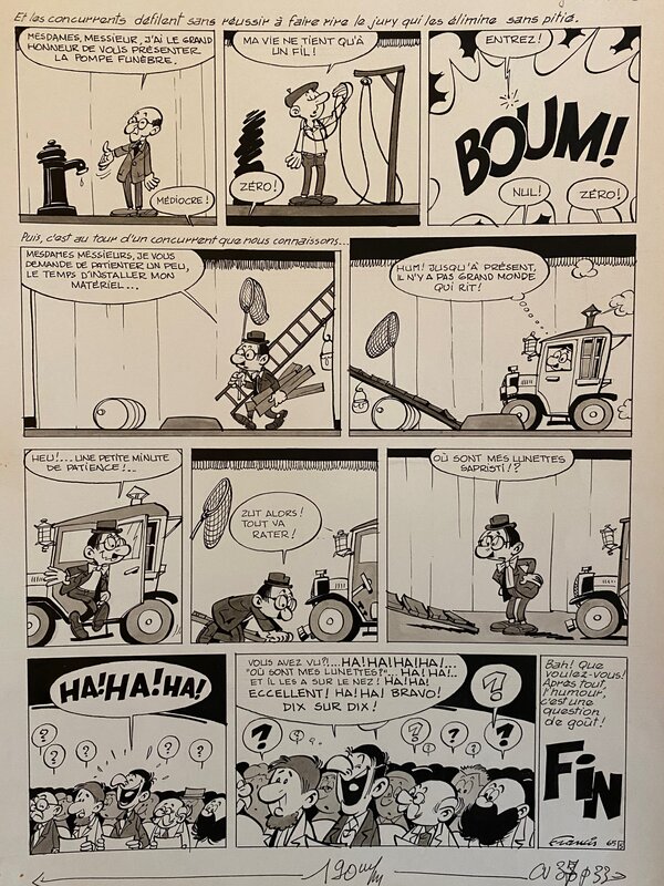 Francis, planche originale, Monsieur Bouchu. - Comic Strip