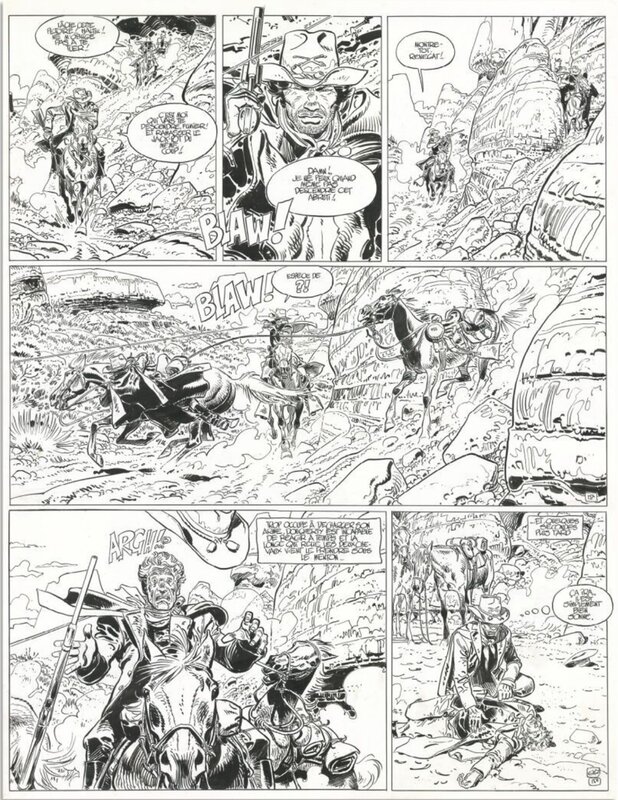 Jean Giraud, Jean-Michel Charlier, 1980 - Blueberry : La Tribu fantôme (15) * - Planche originale