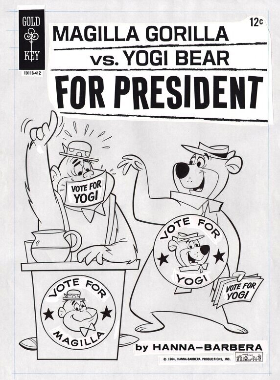 Harvey Eisenberg, Cover Gold Key magazine 1964 - Yogi Bear - Couverture originale