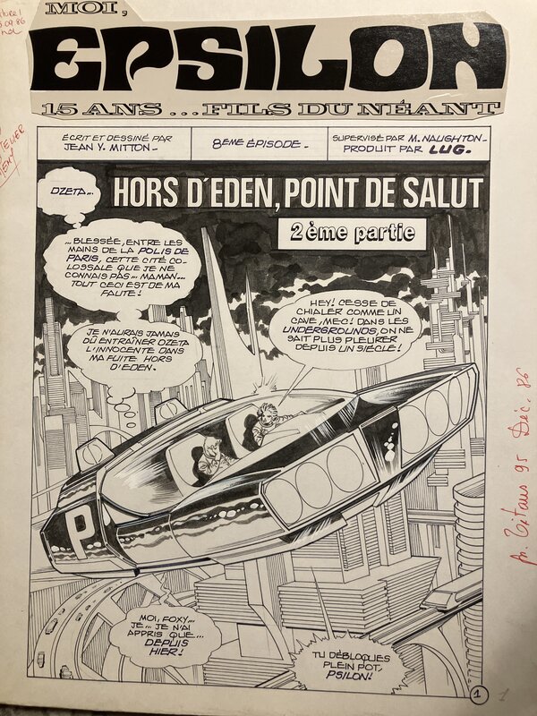 Jean-Yves Mitton, Epsilon 15 ans fils du neant - Comic Strip