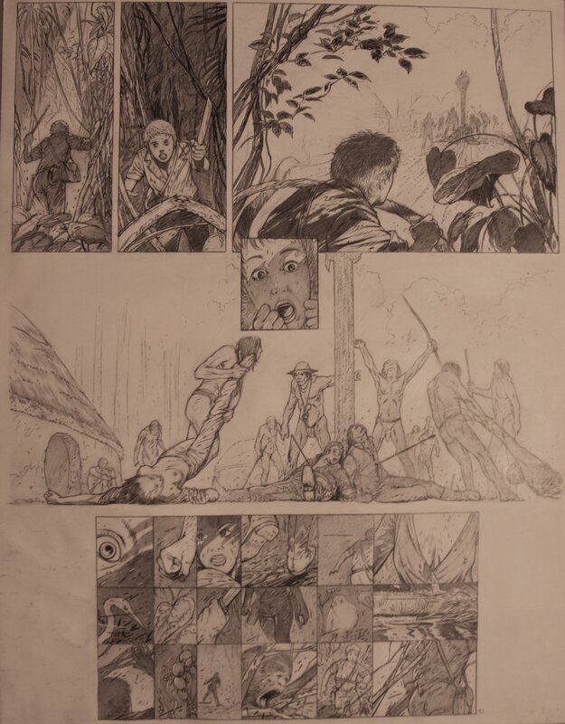 Claude Renard, François Schuiten, Aux MEDIANES DE CYMBIOLA - Planche originale