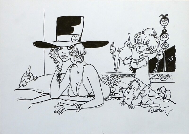 For sale - François Walthéry, Natacha hommage à Will - Original Illustration