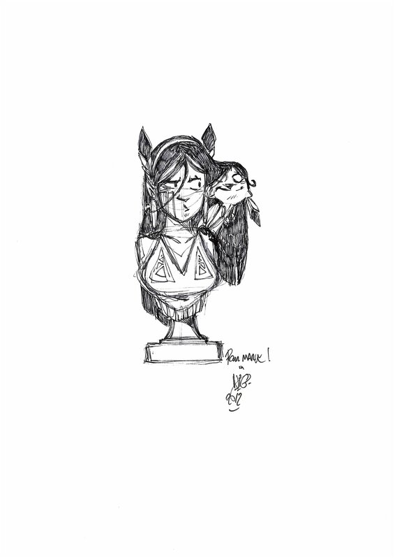 Luuna Bust by Nicolas Kéramidas - Original Illustration