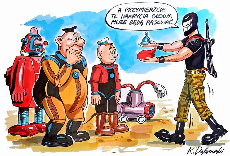 Ryszard Dąbrowski, Liquidateur rencontrer Kaytek et Koko / Likwidator spotyka Kajtak i Koka - Planche originale
