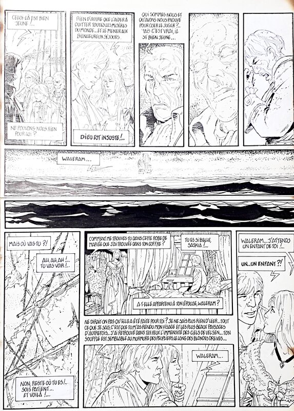 Saskia des vagues par Lucien Rollin - Planche originale