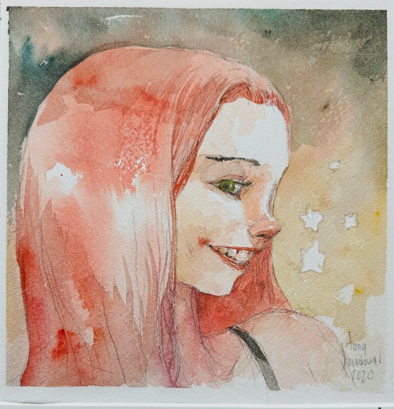 Red Hair Girl 2 par Tony Sandoval - Illustration originale