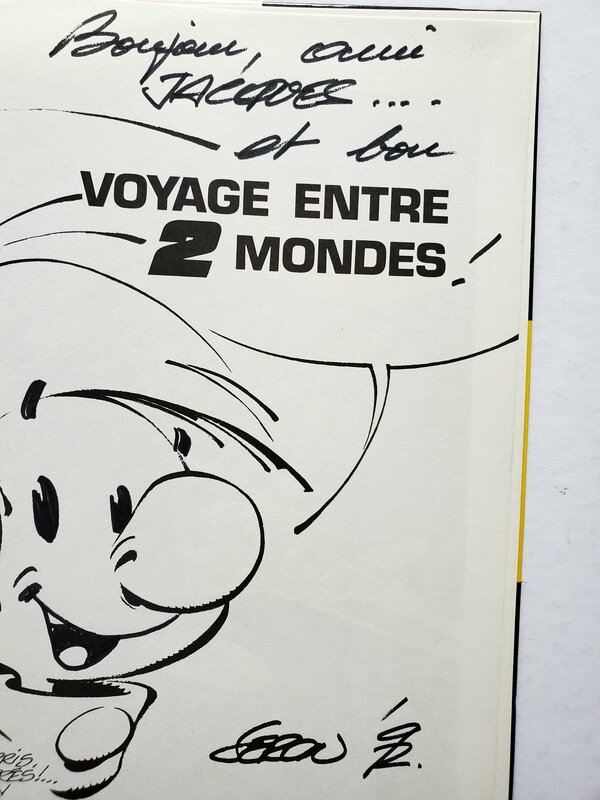 Pierre Seron, uniquement dédicace manuscrite LES PETITS HOMMES T26 VOYAGE ENTRE DEUX MONDES - Dédicace