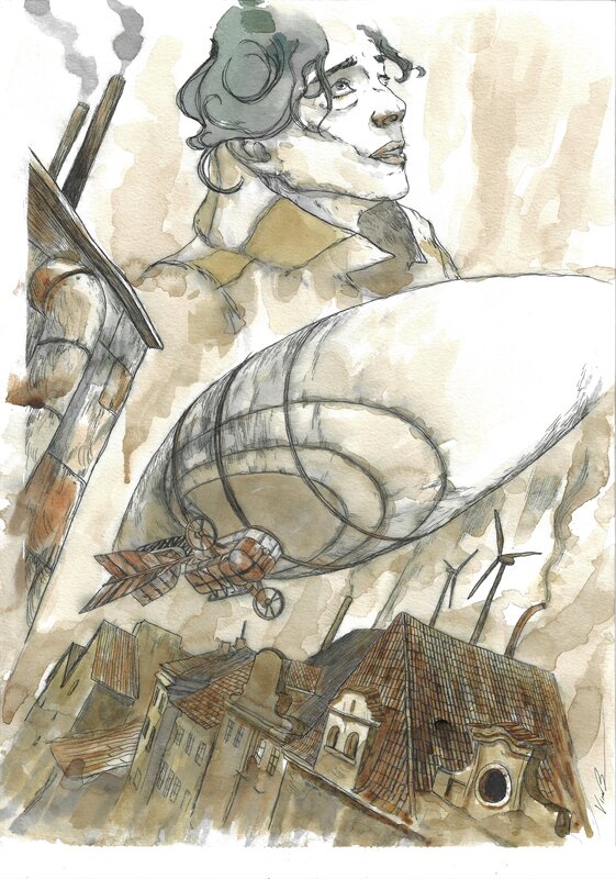 En vente - Vincenzo Balzano, Bunkerville - Planche originale 38 - Planche originale