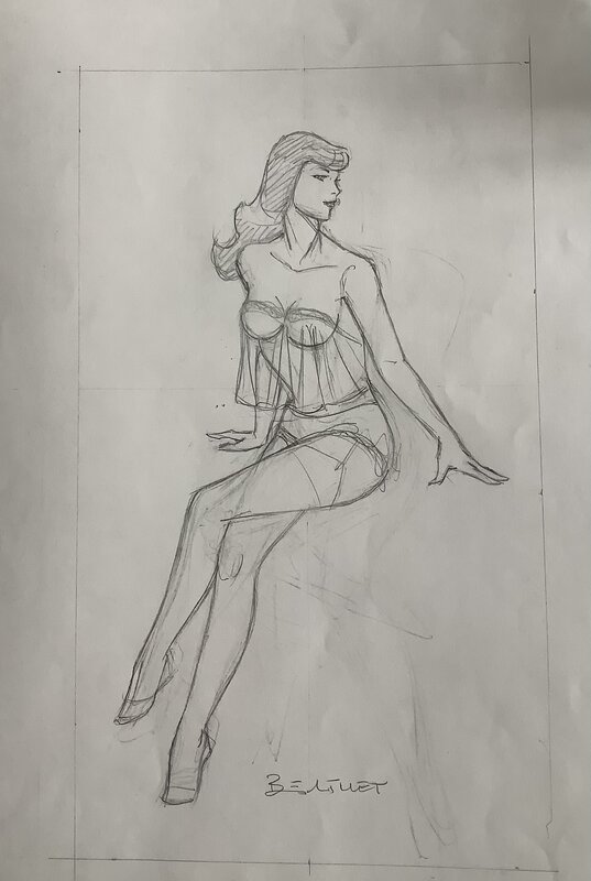 Pin up berthet - Illustration originale