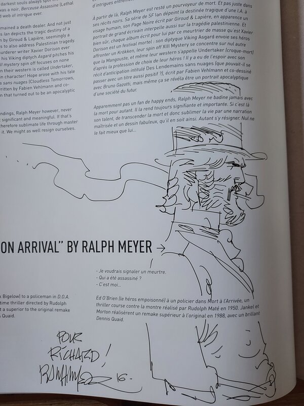 Ralph Meyer, Blacksad and Friends - Sketch