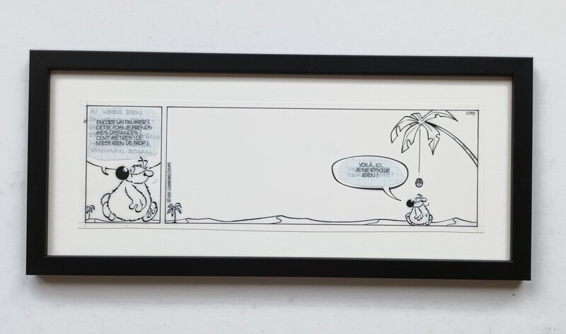 Dupa, strip original N° 1039 de Cubitus, encre de chine - Planche originale