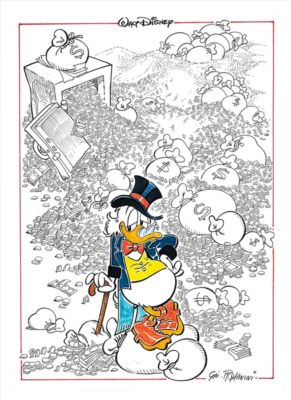 Giovanni Romanini, Carl Barks, Picsou et son trésor - Original Illustration