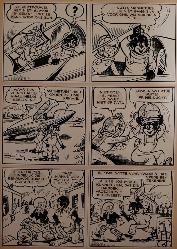 Frans Piët, Sjors en Sjimmie naar de Pintoplaneet - Planche originale