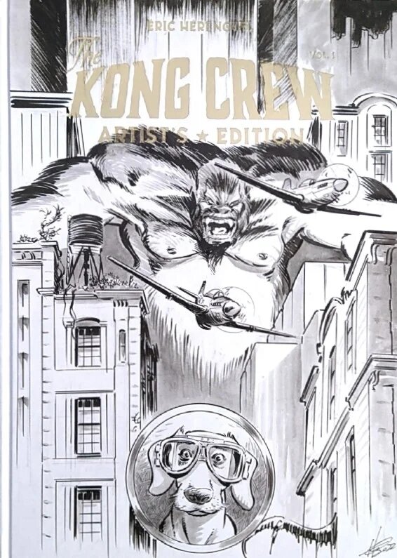 Eric Hérenguel, Kong Crew Artist Edition Blanc Cover - Original Illustration