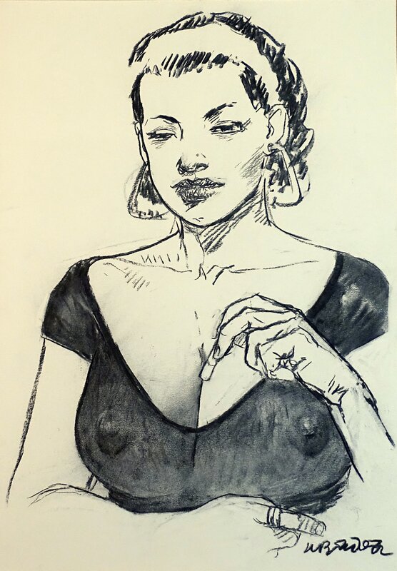 En vente - Dame par Liberatore - Illustration originale