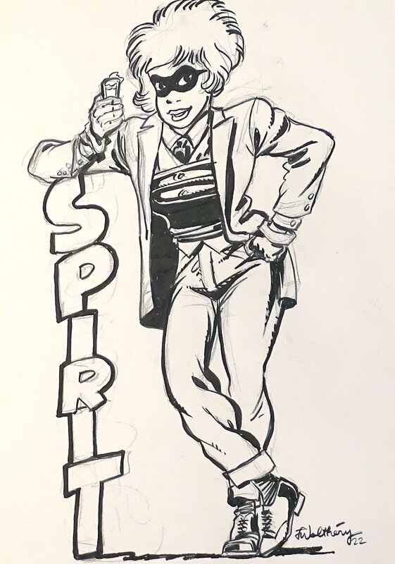 For sale - François Walthéry, Natacha hommage à Will Eisner - Original Illustration