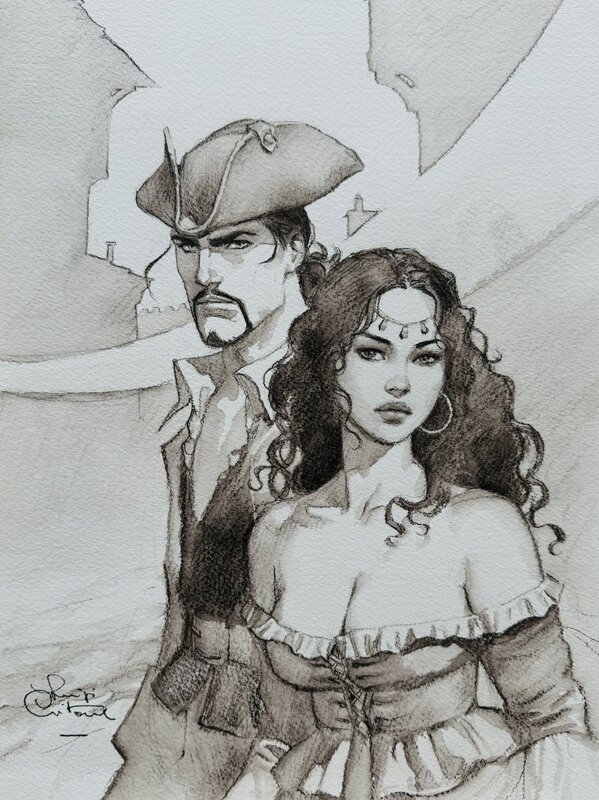 Le Scorpion & Méjaï par L. Critone - Original Illustration