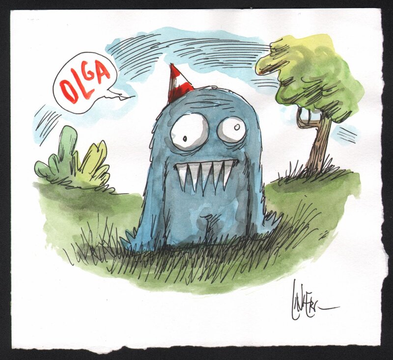 Olga par Liniers - Illustration originale
