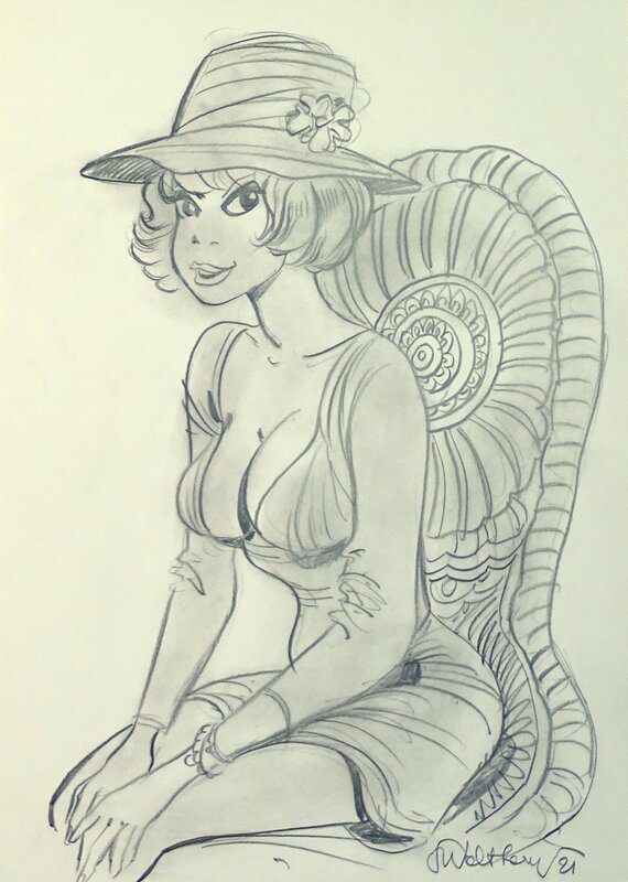 For sale - François Walthéry, Natacha au printemps - Original Illustration