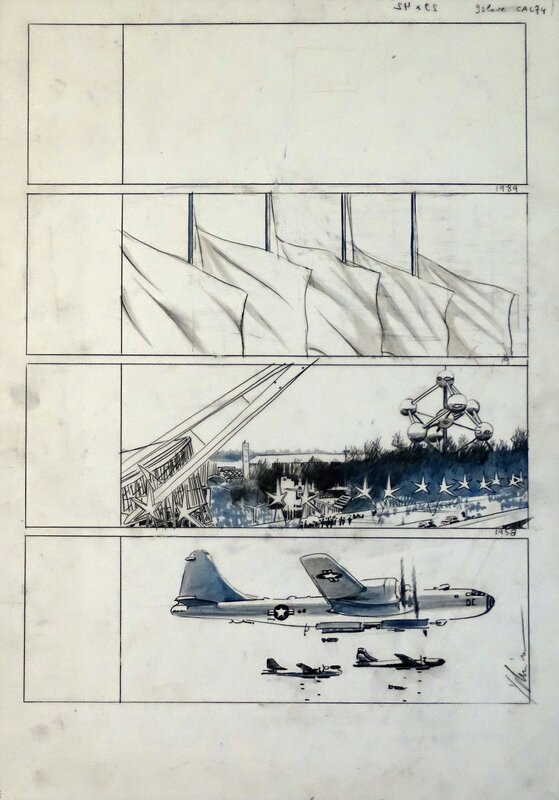 En vente - Bruxelles par Yslaire - Planche originale