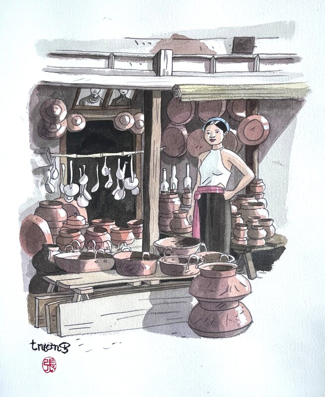 Rue du cuivre by Marcelino Truong - Original Illustration