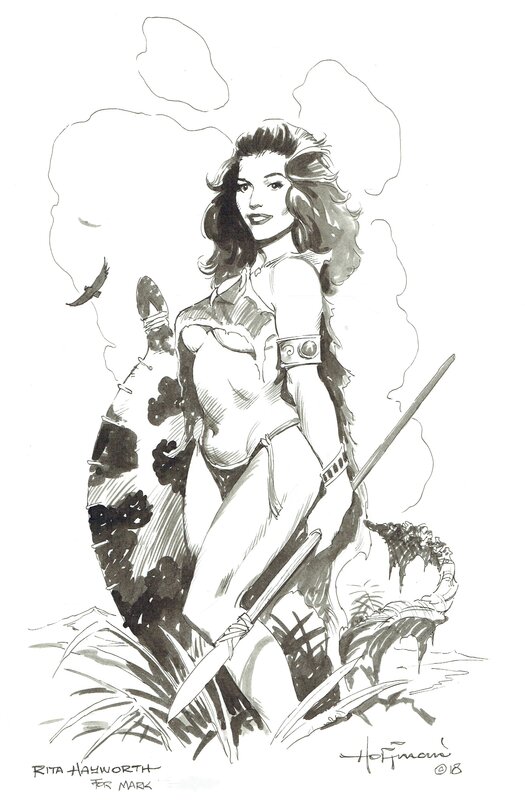 Mike Hoffman, Rita Hayworth Jungle Girl - Illustration originale