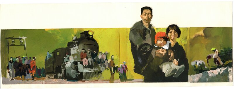 En vente - La Terre chinoise par Ferenc Pinter - Illustration originale