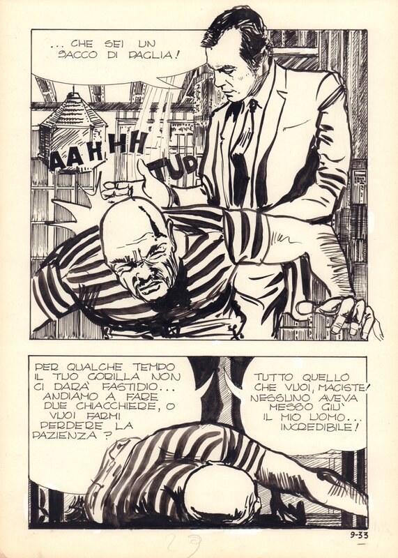 En vente - Planche 9-33 par Milo Manara - Planche originale