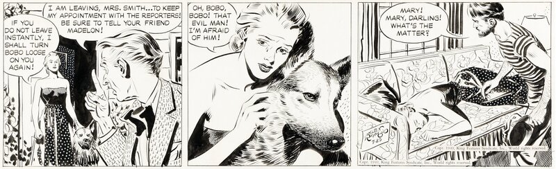 Alex Raymond, Rip Kirby - Quadriptyque - 25 Juillet 1949 - Comic Strip