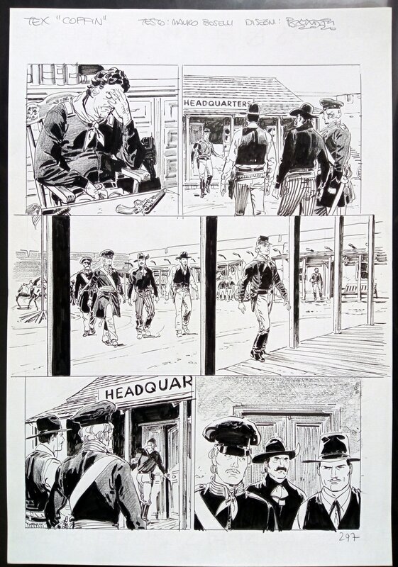 Bruno Brindisi, Mauro Boselli, Tex - Coffin - I Trafficanti Di Coffin - Tex Willer #27 Page 297 - Planche originale