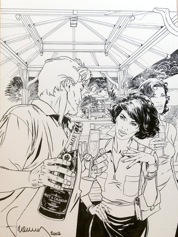 Philippe Francq, Largo Winch Terrasse de l’ Hippodrome - Illustration originale
