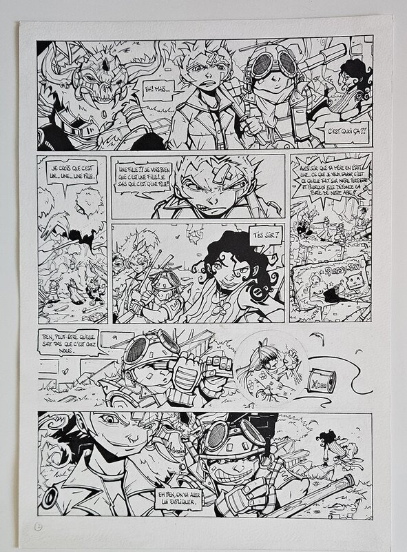 En vente - oTTami, Régis Hautière, Planche Encrée de la BD Abaddon Dub - Planche originale
