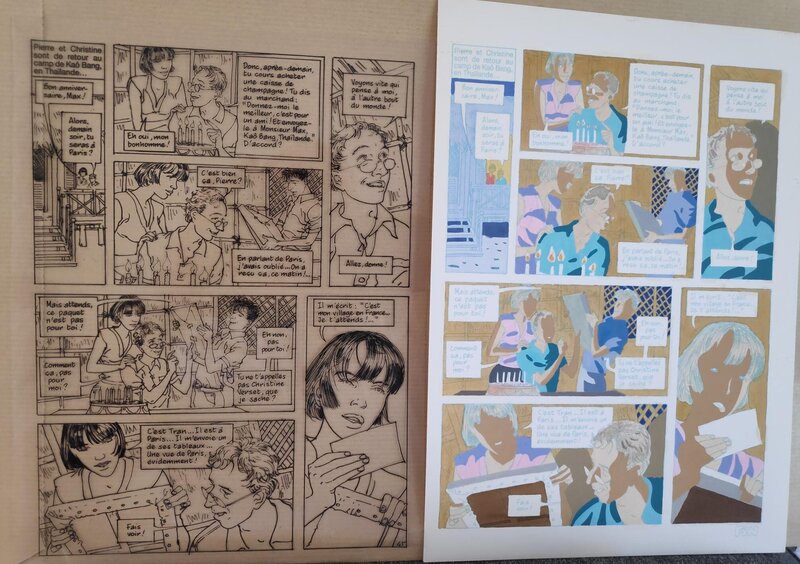 Jean-Pierre Gibrat, Mise en couleur + Calque_Pl 45_MSF-Mission en Thailande - Mise en couleur