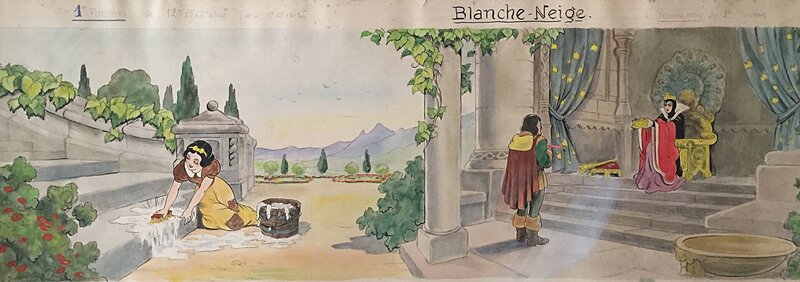Studios Disney, Walt Disney, Walt Disney, Blanche Neige et les 7 nains, illustration n°1, 1938. - Comic Strip