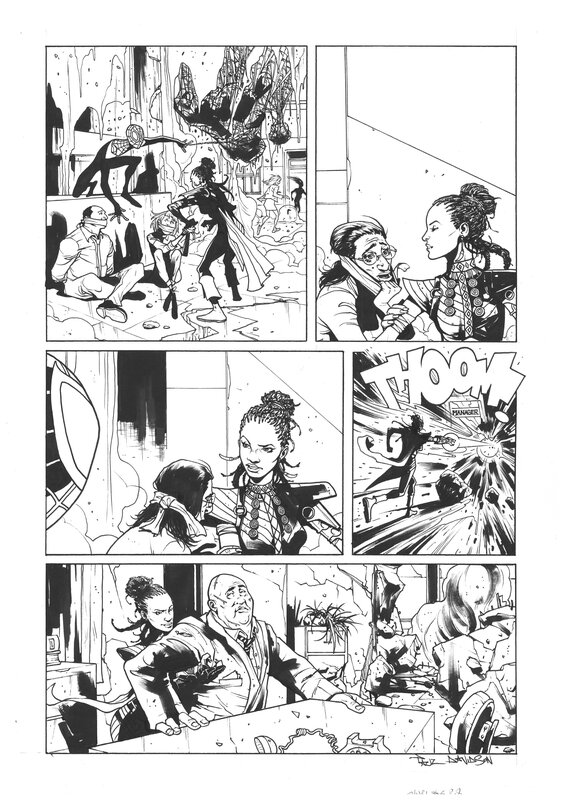 Paul Davidson, Shuri #6 page 8 Original Art Miles Morales - Planche originale