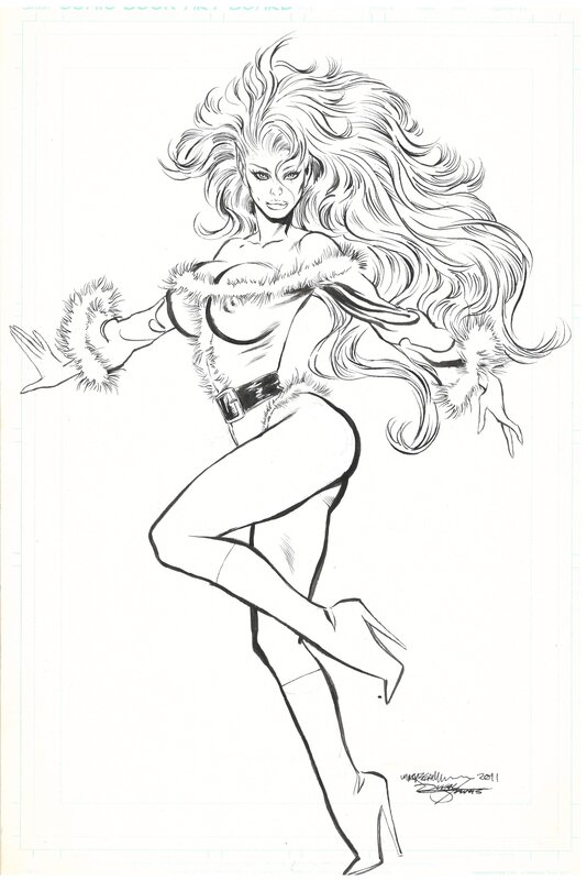 Mark Beachum, Duval Stowers, Flare Pin-up Original Art - Original Illustration