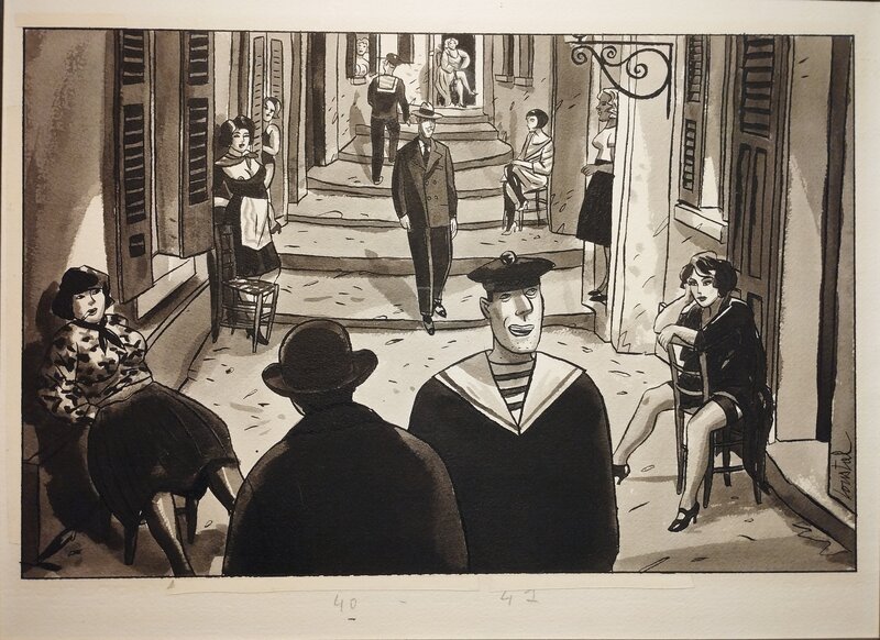 Loustal, Pierre Mac Orlan, Sous la lumière froide - Original Illustration