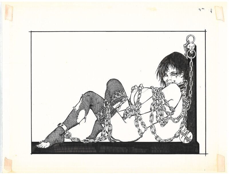 Tom Sutton, Dementia, Tom Sutton aka deMentia - Bondage Obsession #1 Title Page Original Art - Planche originale
