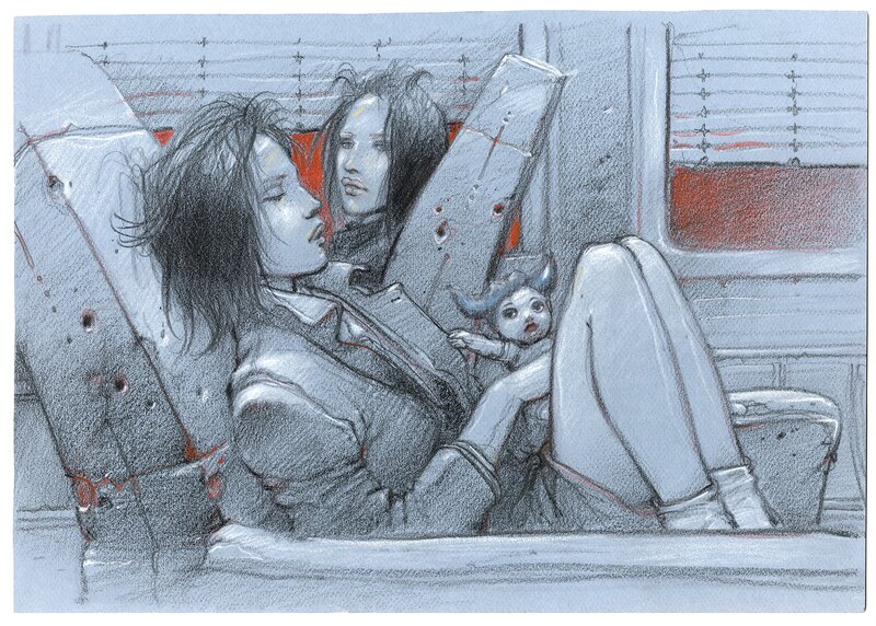 En vente - La couleur de l'air par Enki Bilal - Planche originale