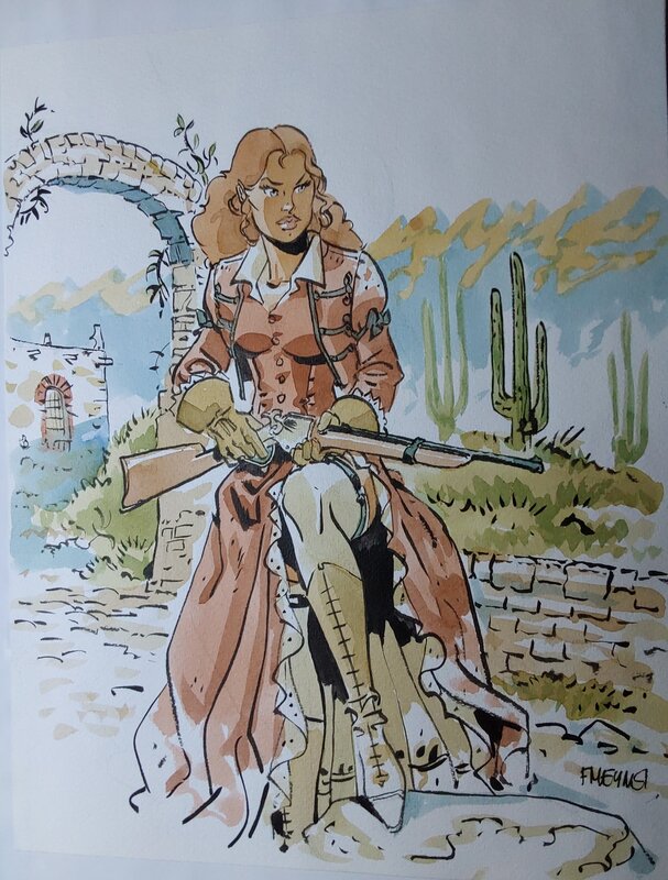 Félix Meynet, Sauvage : Agnès de Salm-Salm - Illustration originale