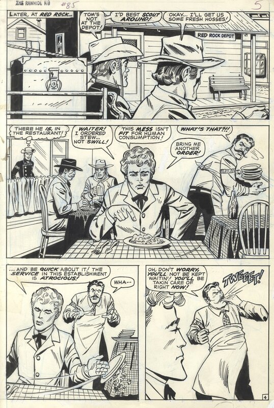 En vente - Larry Lieber, Rawhide Kid #85 page 5 - Planche originale