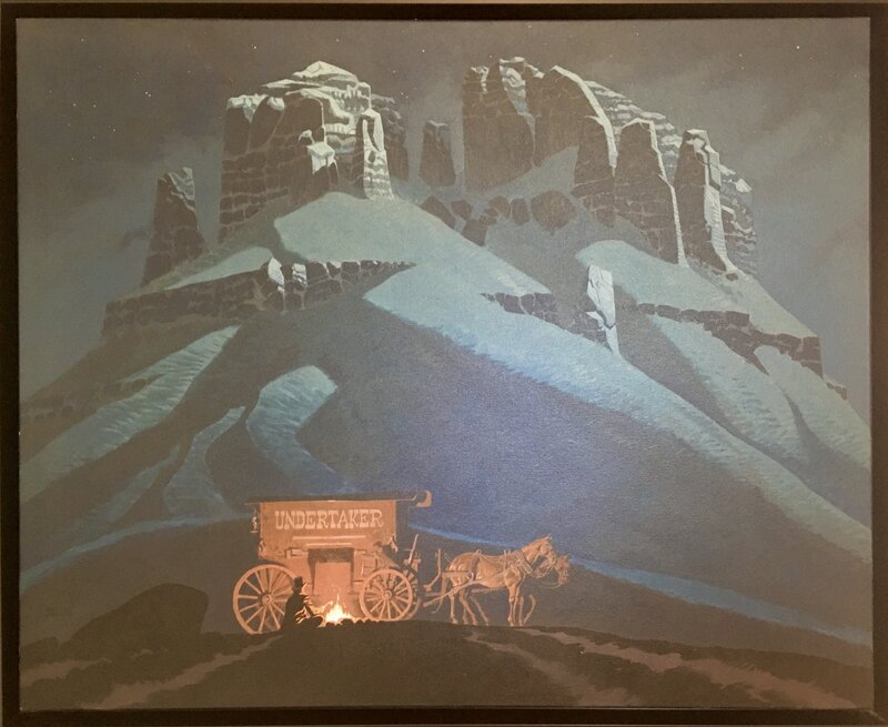 Le feu de camp by Ralph Meyer - Original Illustration