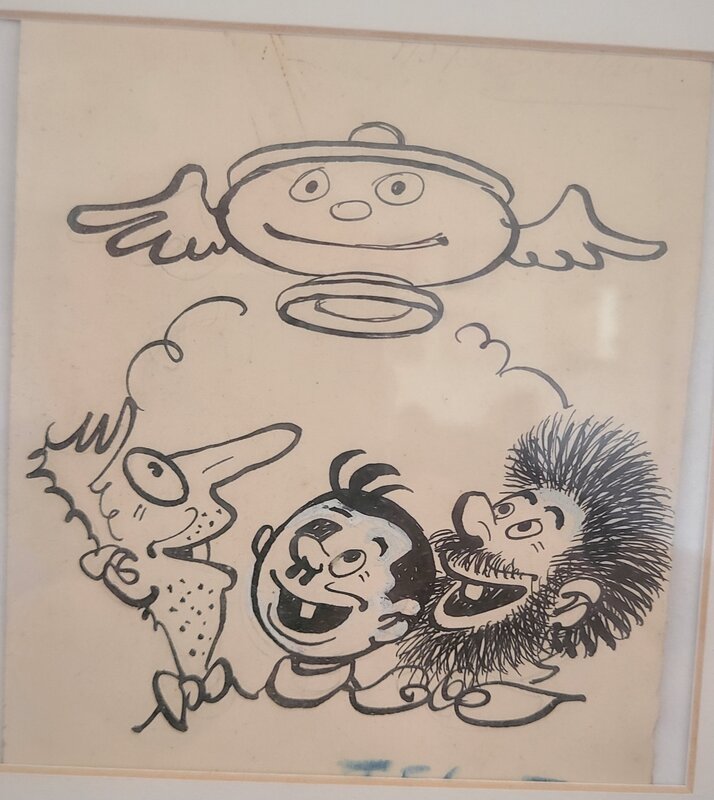 René Pellos, Les Pieds Nickelés et leur soupière volante - Illustration originale