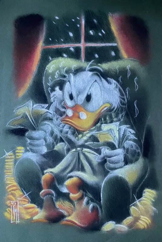 En vente - Uncle Scrooge by Paolo Mottura - Illustration originale