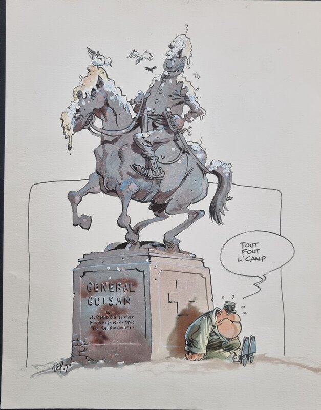 For sale - Zep - Tout fout l'camp - Original Illustration