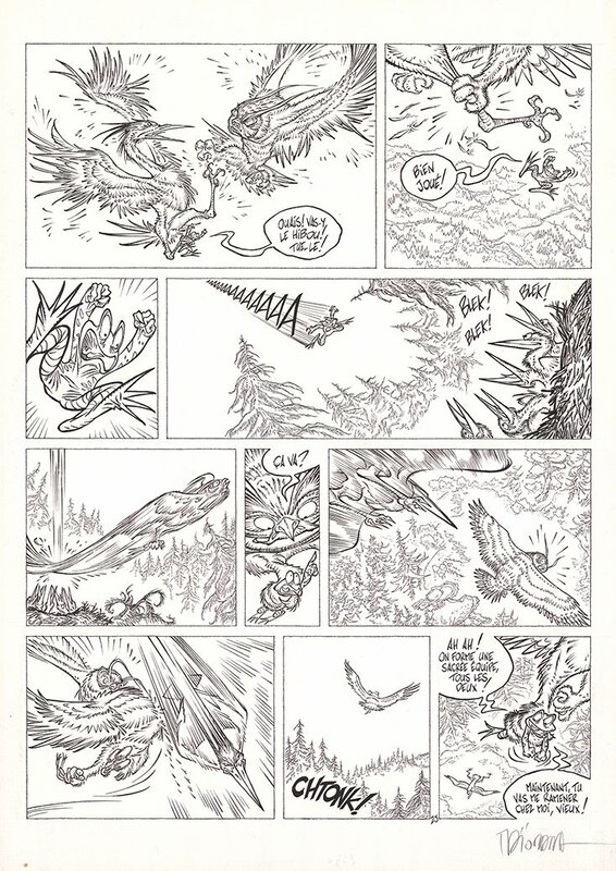 Bruno Maïorana, Garulfo - LA FIGHT DU HIBOU ! - Planche originale