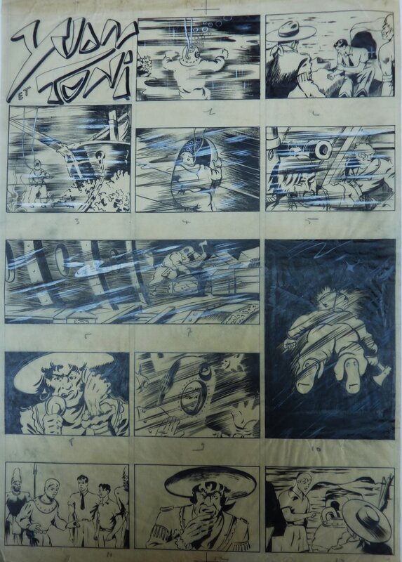 Yvon & Toni par Robba - Robert Victor Bagage - Planche originale