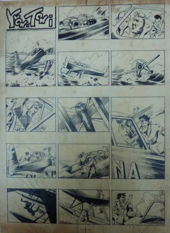 Yvon & Toni par Robba - Robert Victor Bagage - Planche originale