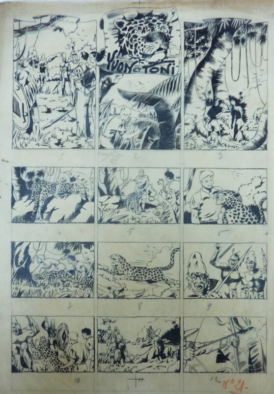 Yvon & Toni par Robba - Robert Victor Bagage - Planche originale